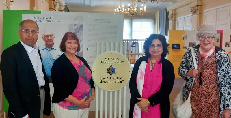 Group photo in Riga's Jewish Museum